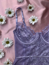 Load image into Gallery viewer, Lace Lilac Purple One Piece
