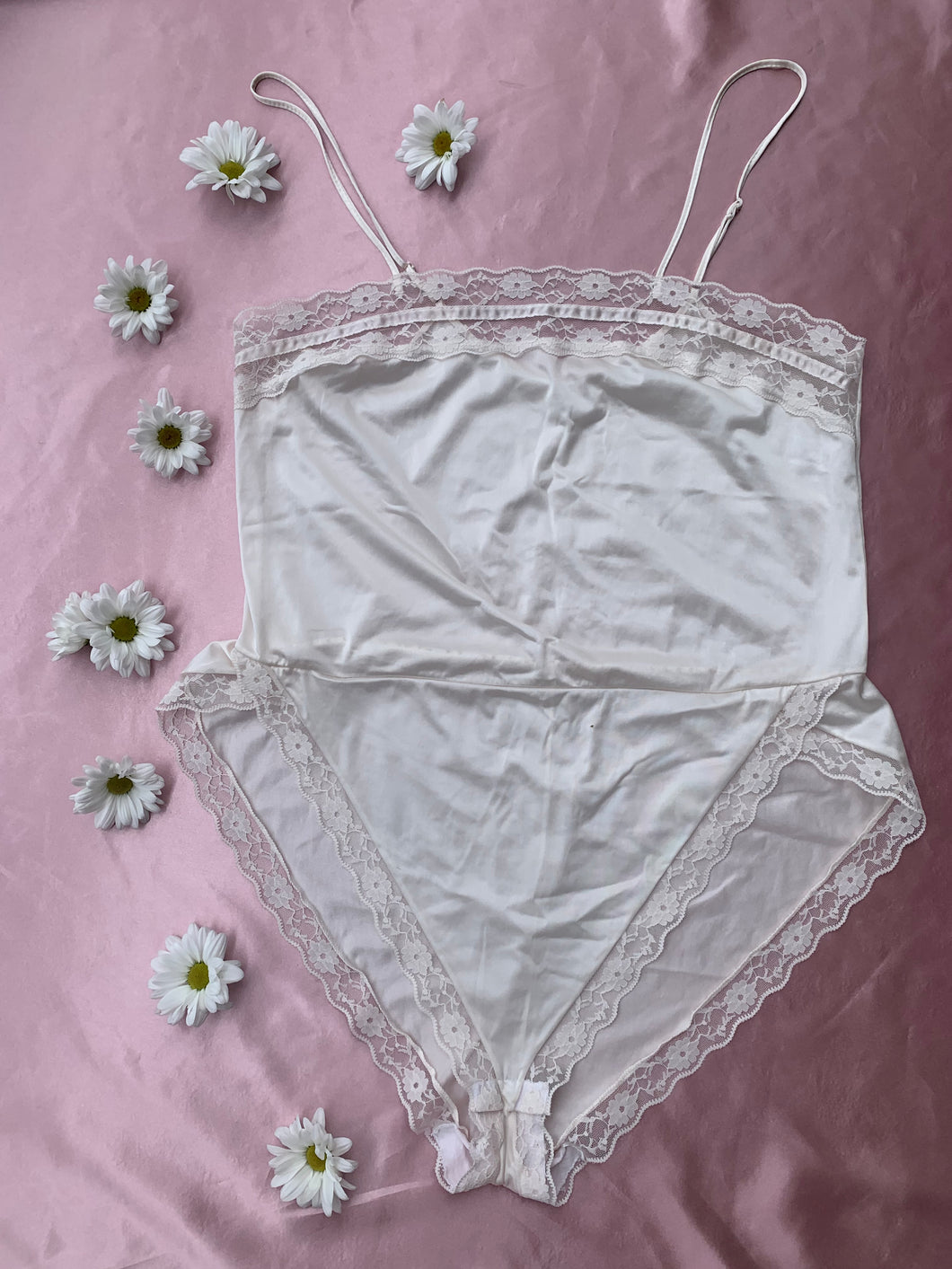 Vintage Lace White Lingerie Teddy